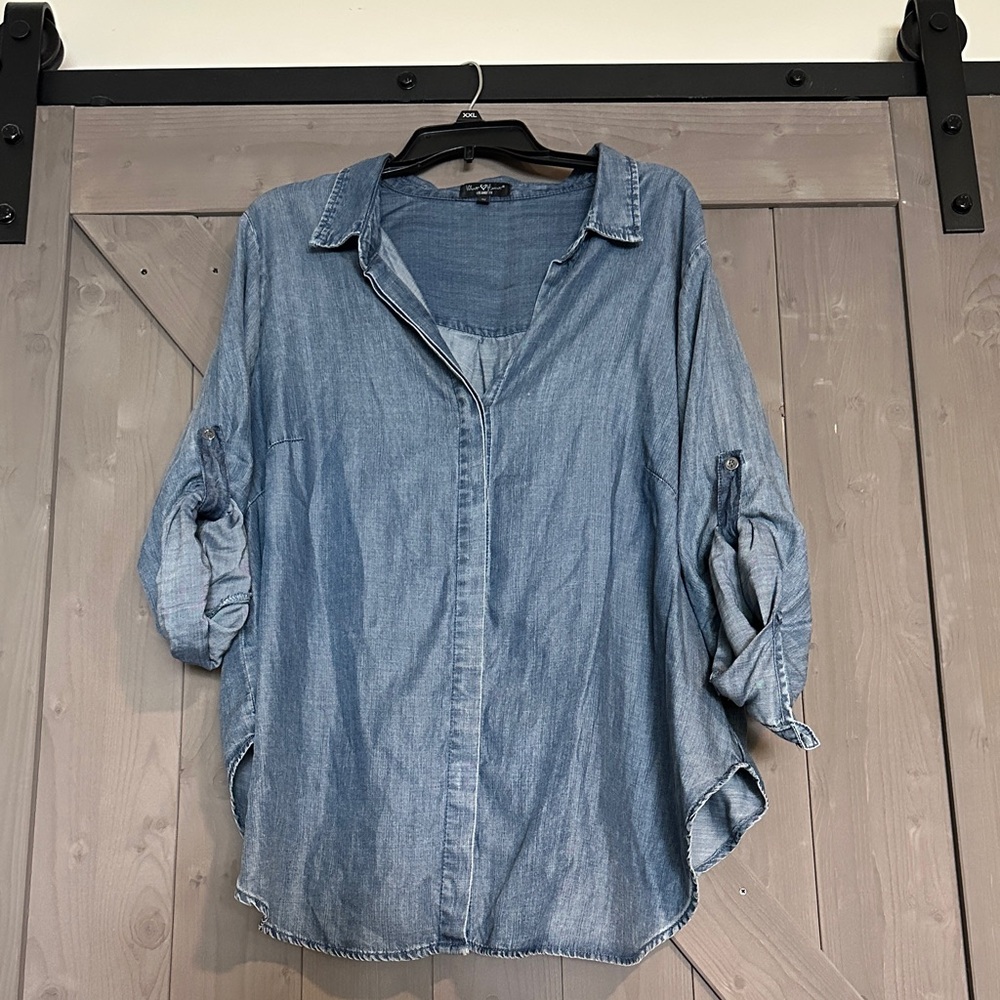 Velvet Heart Light Blue Button-Down Shirt
